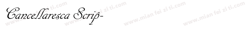 Cancellaresca Scrip字体转换